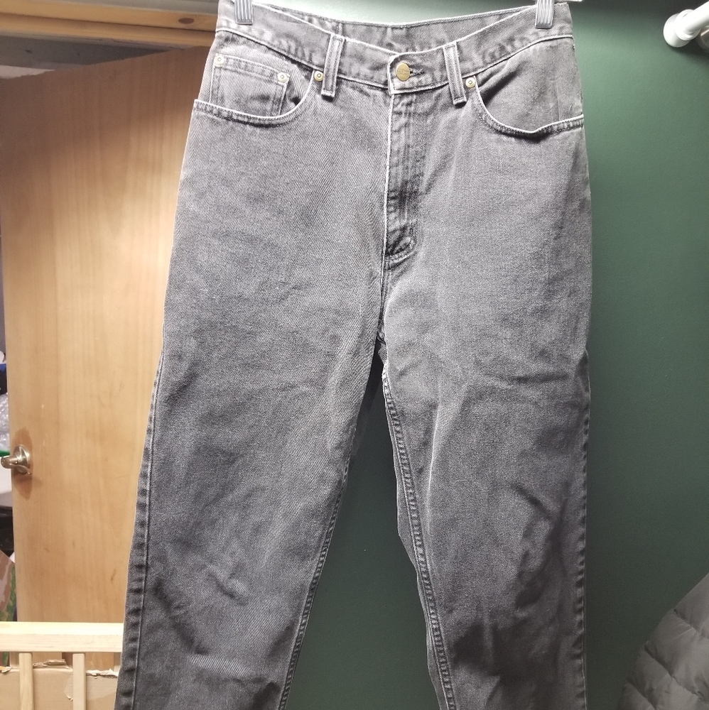 LL Bean vintage high rise mom jeans black 90s